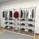 Closet Araras, Guarda Roupas Aberto Industrial Com 34 Peças B