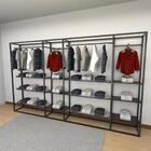 Closet Araras, Guarda Roupas Aberto Industrial Com 34 Peças P