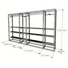 Closet Araras, Guarda Roupas Aberto Industrial Com 34 Peças P