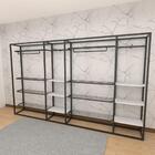 Closet Araras, Guarda Roupas Aberto Industrial Com 34 Peças P