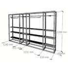 Closet Araras, Guarda Roupas Aberto Industrial Com 34 Peças P