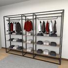 Closet Araras, Guarda Roupas Aberto Industrial Com 34 Peças P