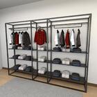 Closet Araras, Guarda Roupas Aberto Industrial Com 34 Peças P