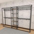 Closet Araras, Guarda Roupas Aberto Industrial Com 34 Peças P