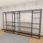 Closet Araras, Guarda Roupas Aberto Industrial Com 34 Peças P