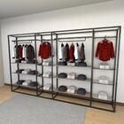 Closet Araras, Guarda Roupas Aberto Industrial Com 34 Peças P