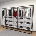 Closet Araras, Guarda Roupas Aberto Industrial Com 34 Peças P