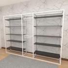 Closet Araras, Guarda Roupas Aberto Industrial Com 35 Peças B