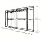 Closet Araras, Guarda Roupas Aberto Industrial Com 36 Peças B