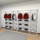 Closet Araras, Guarda Roupas Aberto Industrial Com 36 Peças B