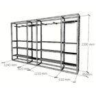 Closet Araras, Guarda Roupas Aberto Industrial Com 36 Peças B