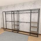 Closet Araras, Guarda Roupas Aberto Industrial Com 36 Peças P