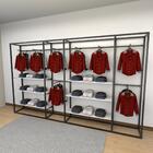 Closet Araras, Guarda Roupas Aberto Industrial Com 36 Peças P