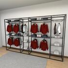 Closet Araras, Guarda Roupas Aberto Industrial Com 36 Peças P