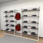 Closet Araras, Guarda Roupas Aberto Industrial Com 37 Peças B