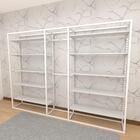 Closet Araras, Guarda Roupas Aberto Industrial Com 37 Peças B