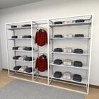 Closet Araras, Guarda Roupas Aberto Industrial Com 37 Peças B