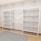 Closet Araras, Guarda Roupas Aberto Industrial Com 37 Peças B