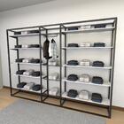 Closet Araras, Guarda Roupas Aberto Industrial Com 37 Peças P