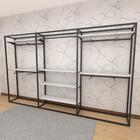 Closet Araras, Guarda Roupas Aberto Industrial Com 37 Peças P