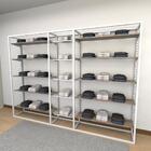 Closet Araras, Guarda Roupas Aberto Industrial Com 38 Peças B