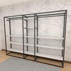 Closet Araras, Guarda Roupas Aberto Industrial Com 38 Peças P