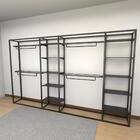 Closet Araras, Guarda Roupas Aberto Industrial Com 38 Peças P