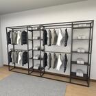 Closet Araras, Guarda Roupas Aberto Industrial Com 38 Peças P