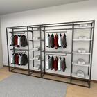 Closet Araras, Guarda Roupas Aberto Industrial Com 38 Peças P