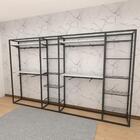 Closet Araras, Guarda Roupas Aberto Industrial Com 38 Peças P