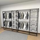 Closet Araras, Guarda Roupas Aberto Industrial Com 38 Peças P