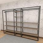 Closet Araras, Guarda Roupas Aberto Industrial Com 38 Peças P