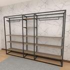 Closet Araras, Guarda Roupas Aberto Industrial Com 38 Peças P