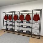 Closet Araras, Guarda Roupas Aberto Industrial Com 38 Peças P