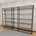 Closet Araras, Guarda Roupas Aberto Industrial Com 38 Peças P