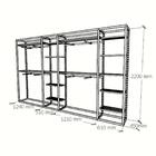 Closet Araras, Guarda Roupas Aberto Industrial Com 38 Peças P