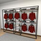 Closet Araras, Guarda Roupas Aberto Industrial Com 38 Peças P