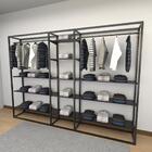 Closet Araras, Guarda Roupas Aberto Industrial Com 38 Peças P