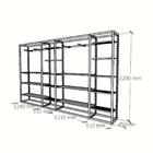 Closet Araras, Guarda Roupas Aberto Industrial Com 38 Peças P