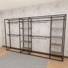 Closet Araras, Guarda Roupas Aberto Industrial Com 38 Peças P