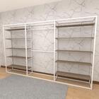 Closet Araras, Guarda Roupas Aberto Industrial Com 39 Peças B