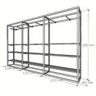 Closet Araras, Guarda Roupas Aberto Industrial Com 39 Peças P