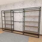 Closet Araras, Guarda Roupas Aberto Industrial Com 39 Peças P