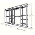 Closet Araras, Guarda Roupas Aberto Industrial Com 40 Peças P