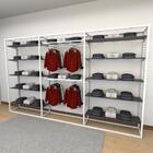 Closet Araras, Guarda Roupas Aberto Industrial Com 41 Peças B