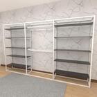 Closet Araras, Guarda Roupas Aberto Industrial Com 41 Peças B