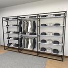 Closet Araras, Guarda Roupas Aberto Industrial Com 41 Peças P