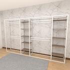 Closet Araras, Guarda Roupas Aberto Industrial Com 42 Peças B