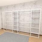 Closet Araras, Guarda Roupas Aberto Industrial Com 42 Peças B