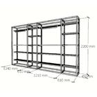 Closet Araras, Guarda Roupas Aberto Industrial Com 42 Peças B